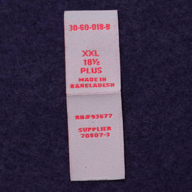 Center Fold Custom Clothing Labels Neck Iron On Name Labels