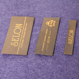 Garment Woven Apparel Personalized Sewing Labels 100% Polyester Fabric