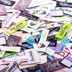100% Polyester Fabric Woven Clothing Labels garment tags and labels