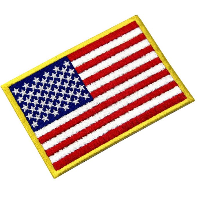 Toppe su ordinazione del Velcro della bandiera americana degli Stati Uniti/distintivi tattici lavabili