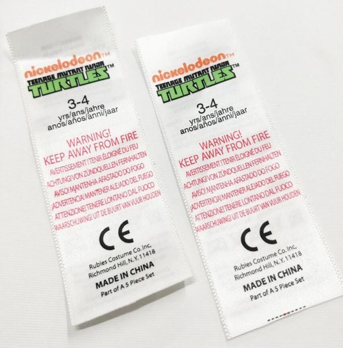 Etichette di stampa su ordinazione per abbigliamento, etichette del trasferimento di calore di Tagless del collo della stampa di calore
